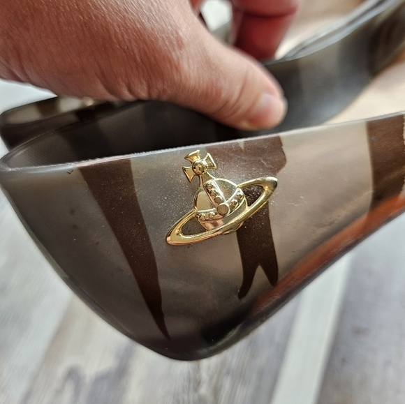 Melissa x Vivienne Westwood Anglomania Rubber Animal Print Flats Women's 5 - Picture 6 of 6